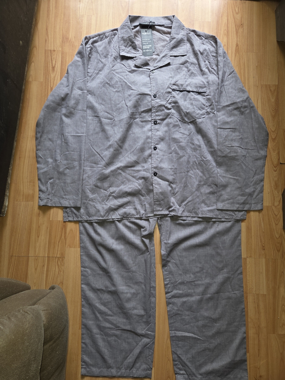 NWT INCERUN Mens 4XL 2pc Linen Lounge Suit Set